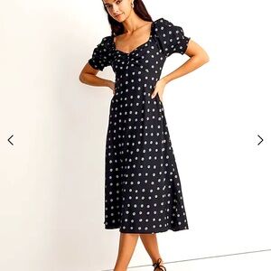 Madewell puff sleeve sweetheart dress NWOT